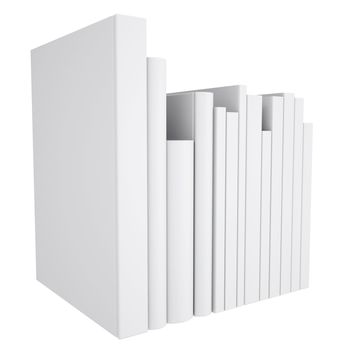 A stack of books. Isolated render on a white background