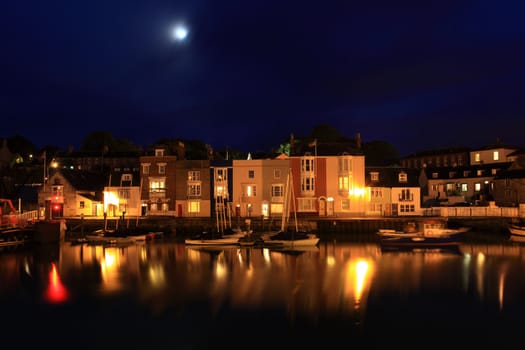 Moonlight over Weymouth Quay