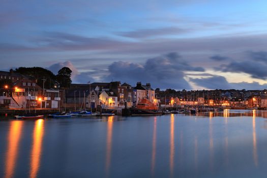 Sunset over Weymouth Quayside Early Autumn