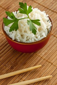 some white chinese rice on a bowl