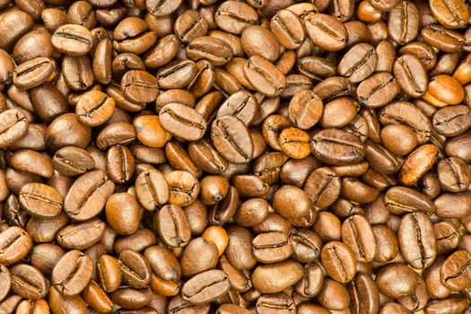 Fine selected roasted coffee beans background