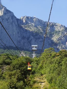 Cable car to Ai-Petri summit, Crimea peninsula, Ukraine