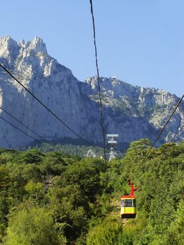 Cable car to Ai-Petri summit, Crimea peninsula, Ukraine