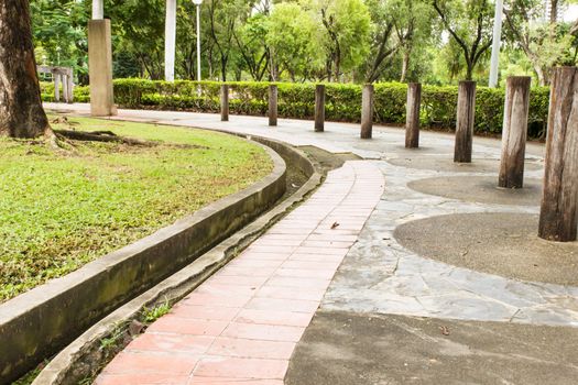 Sidewalk in garden