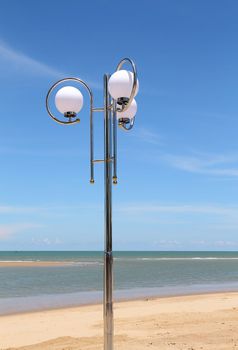 Streetlamp with blue sky 