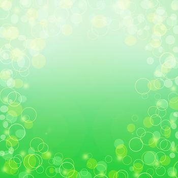 Abstract green and yellow circle background