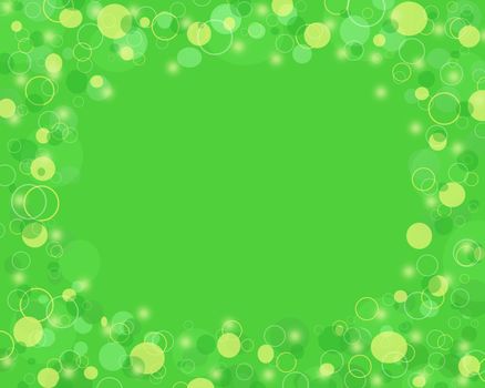 Abstract green and yellow circle background