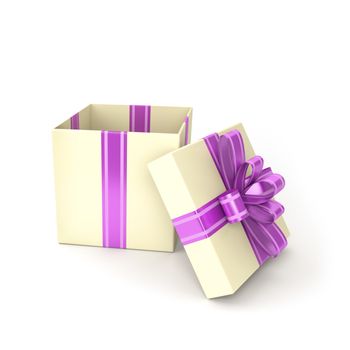 An image of a nice open gift box on white