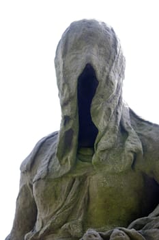 Detail of the Baroque statue - faceless