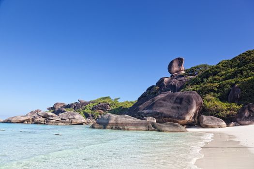 Beautiful view of the rock Sail on Similan, Thailand