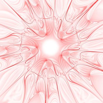 design of abstract smooth pink curves as background