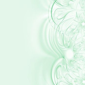 design of abstract smooth green curves as background