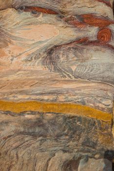 wall inside royal tombs in nabatean petra jordan middle east