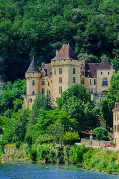 LA ROQUE GAGEAC, FRANCE - JUNE 22, 2012: exterior of Chateau de la Malartrie village of La Roque Gageac on June 22th, 2012 at Dordogne Perigord France