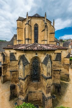 cathedral church in the beautiful city of sarlat dordogne perigord France