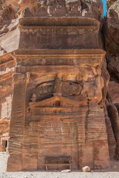 tomb in nabatean petra jordan middle east