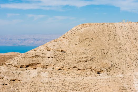 mountain of The Herod's castle machareus in jordan