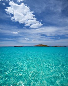 Illetes Illetas turquoise beach in Formentera Balearic Island