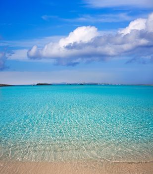 Illetes Illetas turquoise beach in Formentera Balearic Island