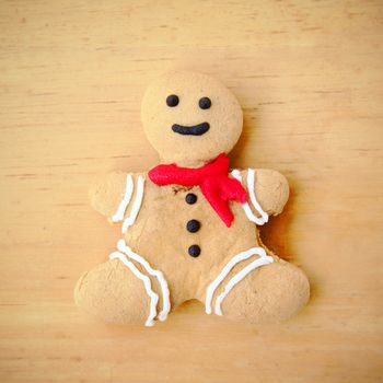 Gingerbread man with retro filter effect
