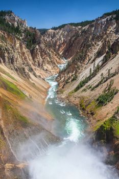 The Lower Falls on the Yellowstone River ( Yellowstone National Park, Wyoming)