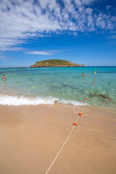 Ibiza Cala Conta Comte beach in San Jose at Balearic Islands Spain