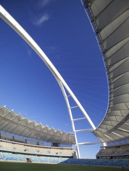 New Stadiums Built in Preparation for the Soccer World cup to be Held in South Africa. I
n the City of Durban the Moses Mabhida Stadium