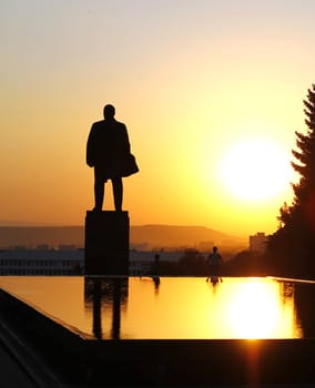 Lenin's square. Lenin's memorial and fontain of tears