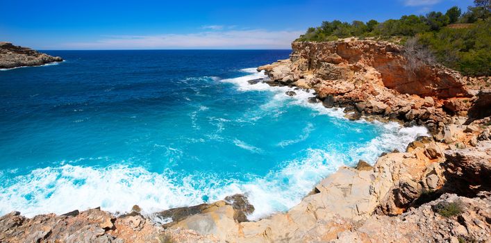 Ibiza Punta de Sa Galera beach in San Antonio at Balearic Islands Spain