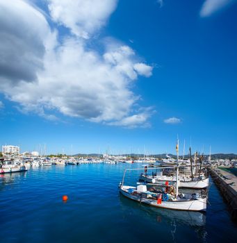 Ibiza san Antonio Abad de Portmany marina port in Balearic Islands of spain