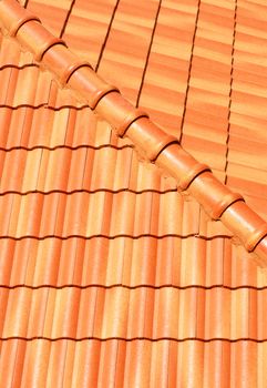 Orange roof tiles background