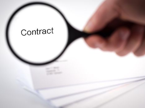 Cover letter with the word Contract in the letterhead