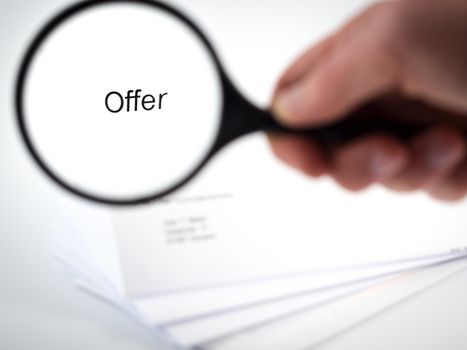 Cover letter with the word Offer in the letterhead