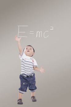 Cute boy grab the relativity