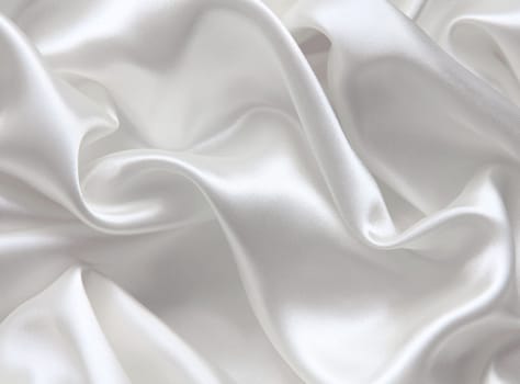 Smooth elegant white silk can use as wedding background 