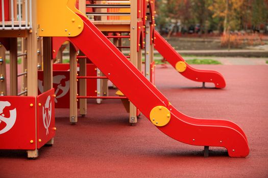 The gaming   slide   in the playground