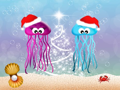 Jellyfishes at Christmas
