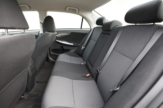 Car interior with back seats