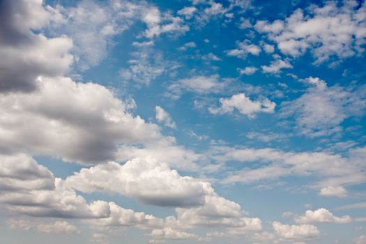 Blue sky with white clouds