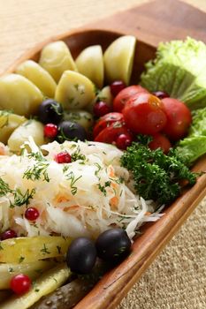 fresh and tasty salad on the table