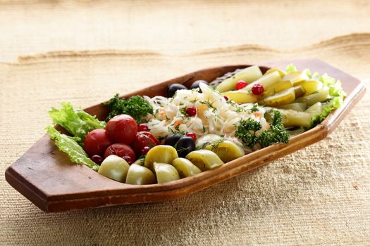 fresh and tasty salad on the table