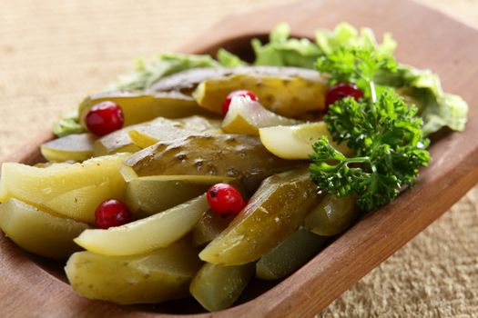 fresh and tasty salad on the table