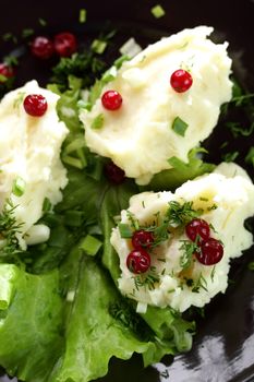 fresh and tasty salad on the table