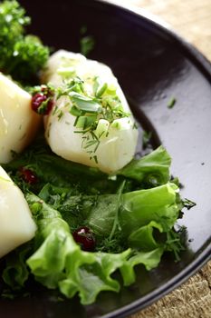 fresh and tasty salad on the table