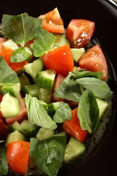 fresh and tasty salad on the table