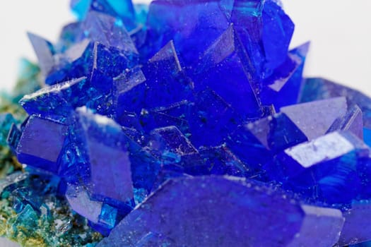 macro photo about crystals of blue vitriol - Copper sulfate