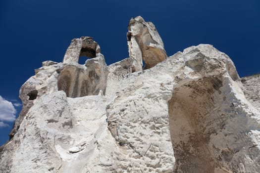 Cave temple in Divnogorsky Sacred Uspenskom a man's monastery against the sky