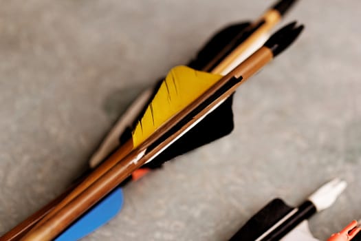 many new modern feathered end of arrows 
