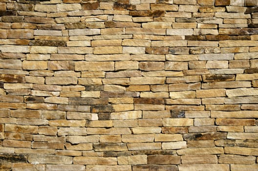 The Background wall of slate limestone slabs brown shade