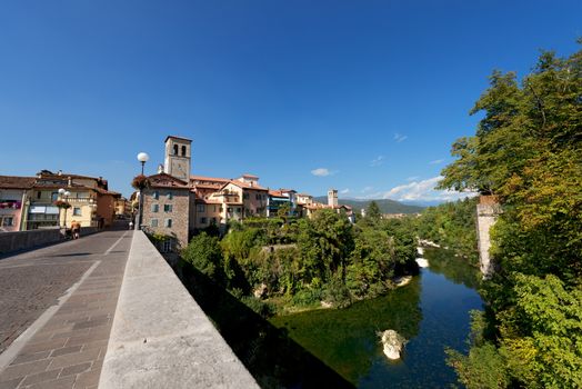 Devil's bridge over Natisone river in Cividale del Friuli - North Italy